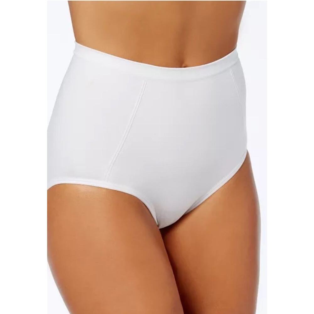 NWT Bali Women's Extra Firm Tummy-Control Seamless Brief Medium White X245